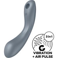 SATISFYER - CURVE TRINITY 1 AIR PULSE VIBRATION GREY