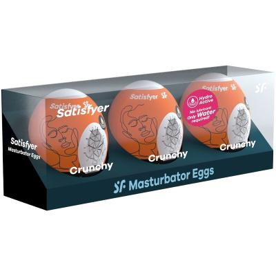 Satisfyer - 3 Masturbator Eggs Naughty, Savage &Amp; Crunchy 2