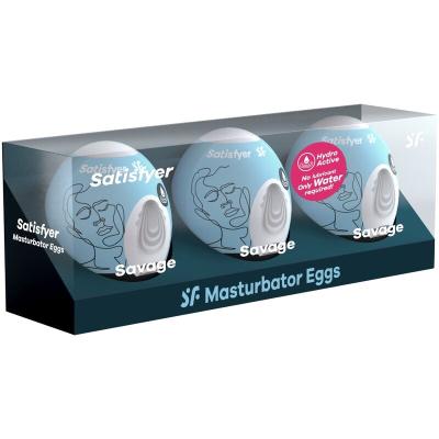 Satisfyer - 3 Masturbator Eggs Savage 2