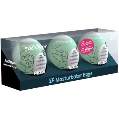 Satisfyer - 3 Masturbator Eggs Riffle 2