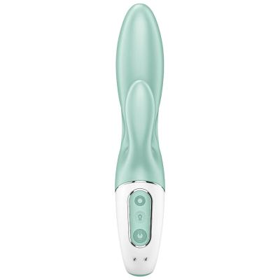 Satisfyer - Air Pump Bunny 5+ Inflatable Rabbit Vibrator App Green 2