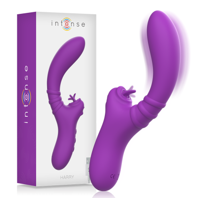 Intense - Harry Flexible Vibrator With Purple Tongue 2