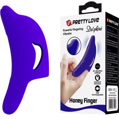 Pretty Love - Delphini Powerful Dark Blue Finger Stimulator 1