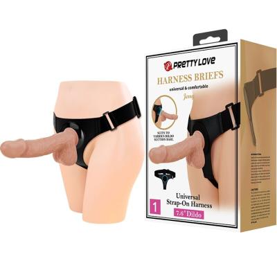 Pretty Love - Harness Briefs Universal Harness With Dildo Jerry 21.8 Cm Natural 1