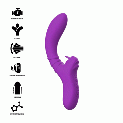 Intense - Harry Flexible Vibrator With Purple Tongue 1