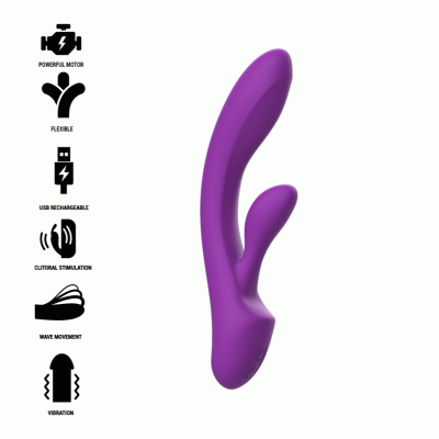 Intense - Luigi Rabbit Vibrator Liquid Silicone Purple 1