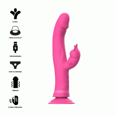 Intense - Julio Rabbit Vibrator Pink Silicone 1