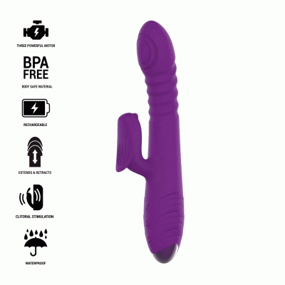 Intense - Iggy Multifunction Rechargeable Vibrator Up &Amp; Down With Clitoral Stimulator Purple 1