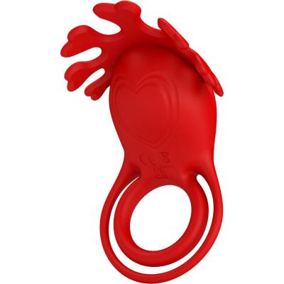 Pretty Love - Ruben Vibrator Ring 7 Vibrations Silicone Red 1