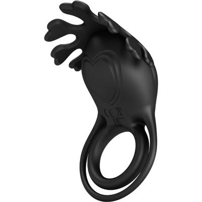 Pretty Love - Ruben Vibrator Ring 7 Vibrations Black Silicone 2