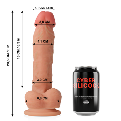 Cyber Silicock - Ultra Realistic Soft Liquid Silicone Dong 20.5Cm 2