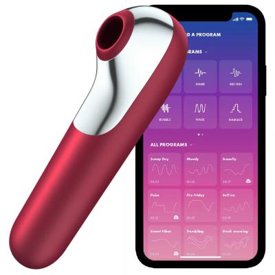 Satisfyer - Dual Love Vibrator And Suctioner With Pulsed Air Red 1