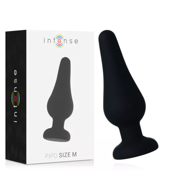 Intense - Anal Plug Pipo M Black Silicone 11 Cm 1