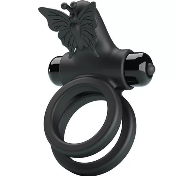 Pretty Love - Double Vibrating Ring With Black Stimulator 1