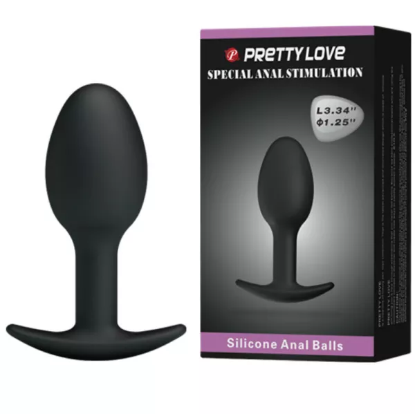 Pretty Love - Silicone Anal Plug 6.5 Cm Black 1