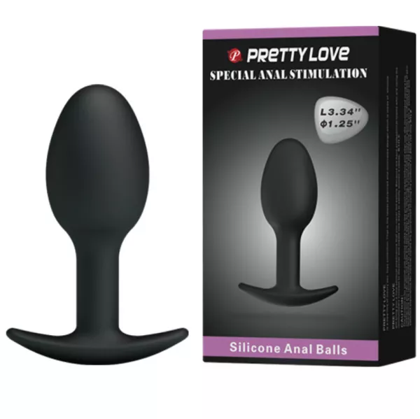 Pretty Love - Silicone Anal Plug 6.5 Cm Black 2